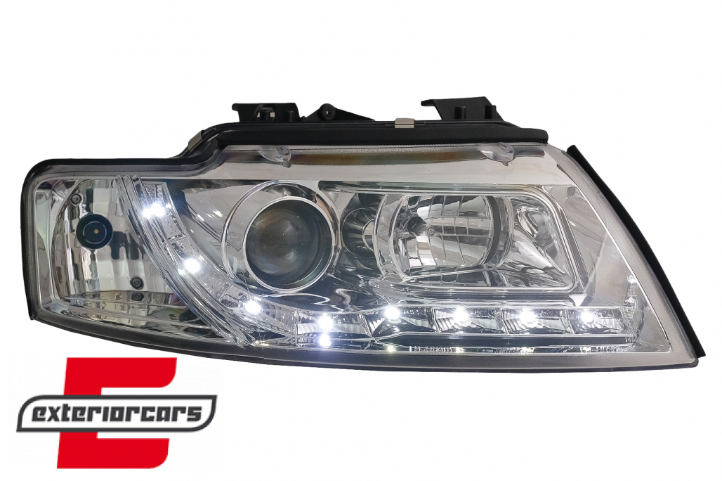 Prednja svjetla LED DayLight (chrome) / Audi A4 Cabrio B6 (2002-2006) - Slika 3