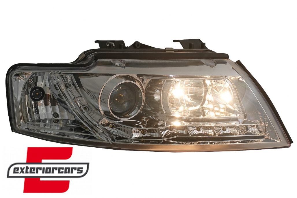 Prednja svjetla LED DayLight (chrome) / Audi A4 Cabrio B6 (2002-2006) - Slika 5