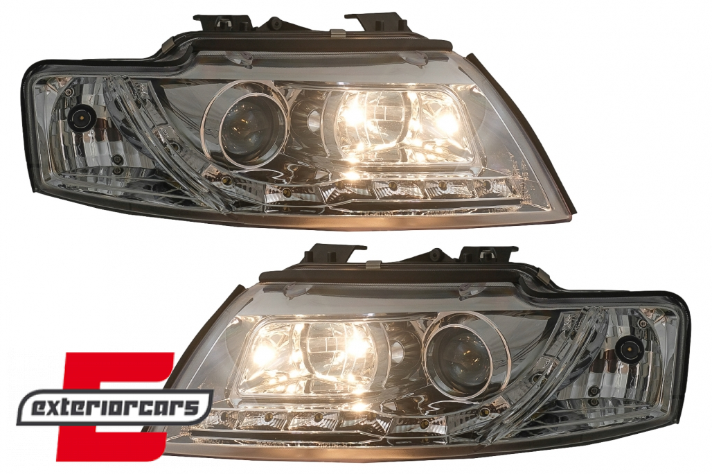 Prednja svjetla LED DayLight (chrome) / Audi A4 Cabrio B6 (2002-2006) - Slika 6