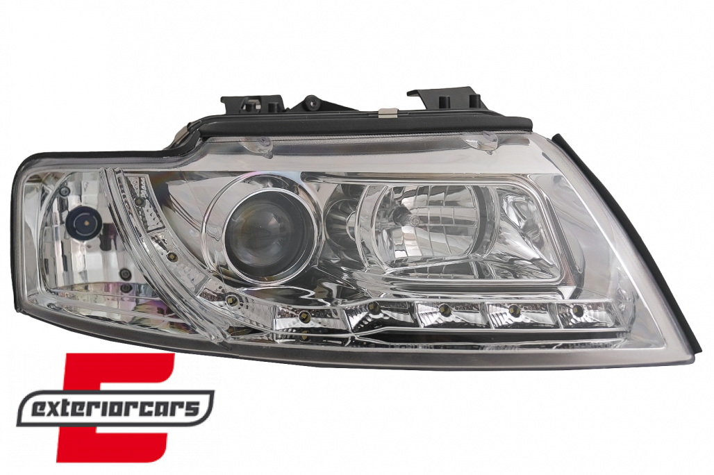 Prednja svjetla LED DayLight (chrome) / Audi A4 Cabrio B6 (2002-2006) - Slika 8