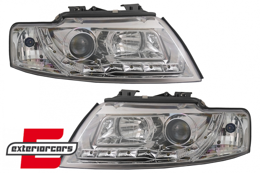Prednja svjetla LED DayLight (chrome) / Audi A4 Cabrio B6 (2002-2006) - Slika 9