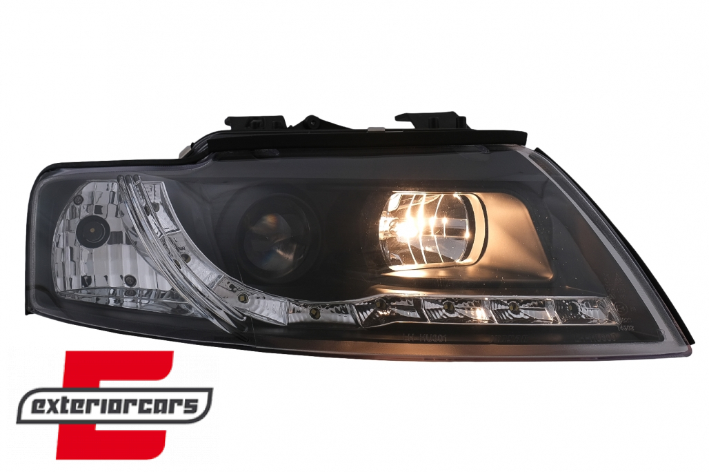 Prednja svjetla LED DayLight (crna) / Audi A4 Cabrio B6 (2002-2006) - Slika 11