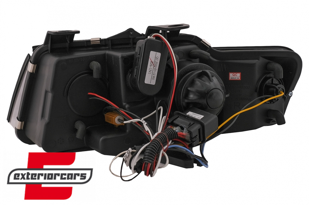 Prednja svjetla LED DayLight (crna) / Audi A4 Cabrio B6 (2002-2006) - Slika 14