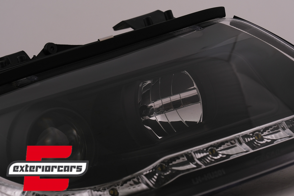 Prednja svjetla LED DayLight (crna) / Audi A4 Cabrio B6 (2002-2006) - Slika 4