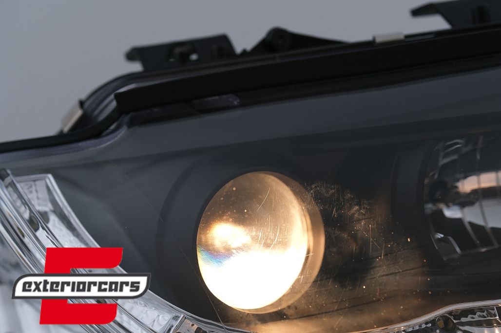 Prednja svjetla LED DayLight (crna) / Audi A4 Cabrio B6 (2002-2006) - Slika 7