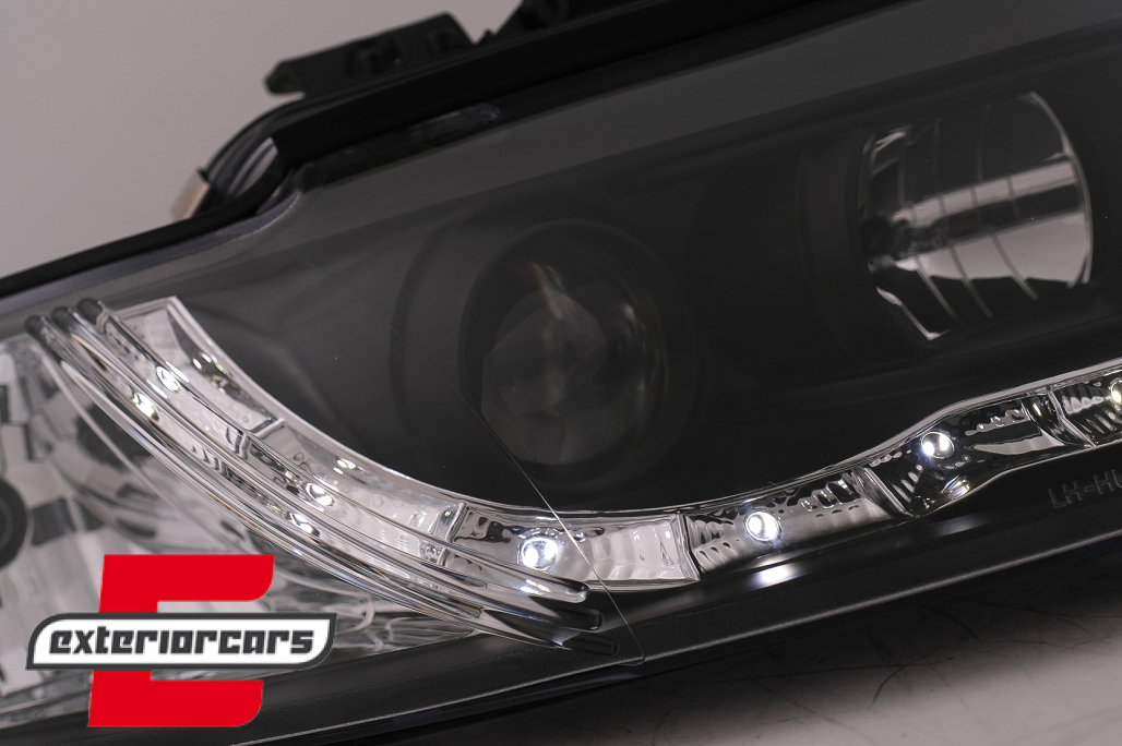 Prednja svjetla LED DayLight (crna) / Audi A4 Cabrio B6 (2002-2006) - Slika 10