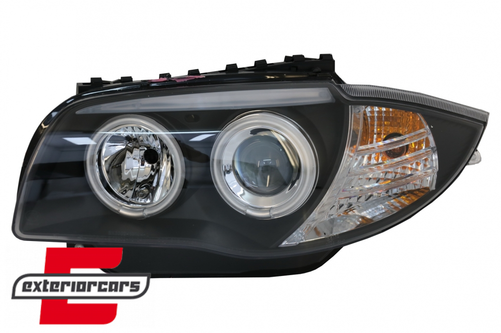 Prednja svjetla CCFL Angel Eyes (crna) / BMW serije 1 E87 E81 E82 E88 (2004-2011) - Slika 2