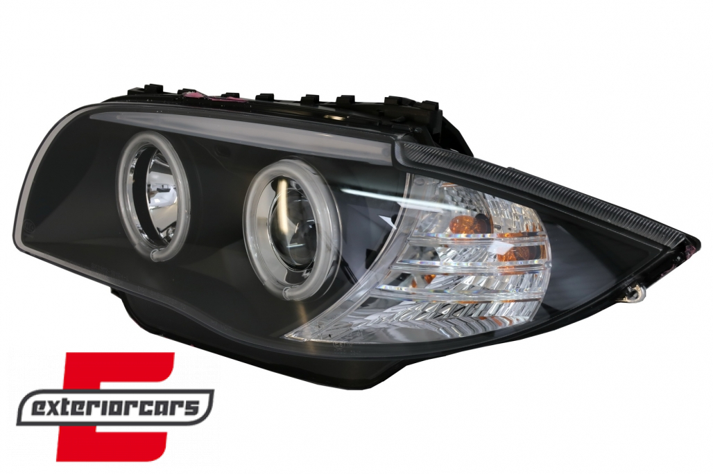 Prednja svjetla CCFL Angel Eyes (crna) / BMW serije 1 E87 E81 E82 E88 (2004-2011) - Slika 3