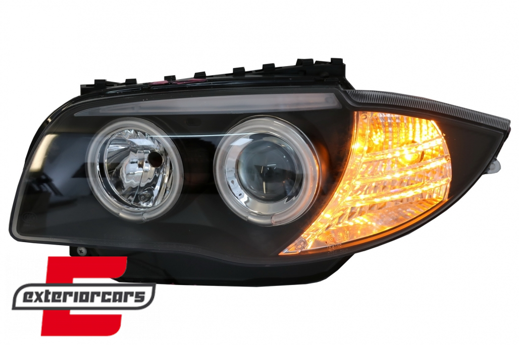 Prednja svjetla CCFL Angel Eyes (crna) / BMW serije 1 E87 E81 E82 E88 (2004-2011) - Slika 4