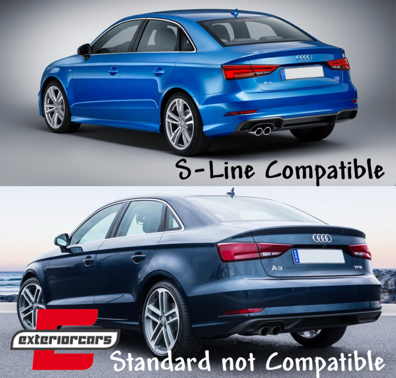 Difuzor zraka & ispušni sustav RS3 dizajn / Audi A3 8V Facelift limuzina cabrio (2016-2019) S line - Slika 15