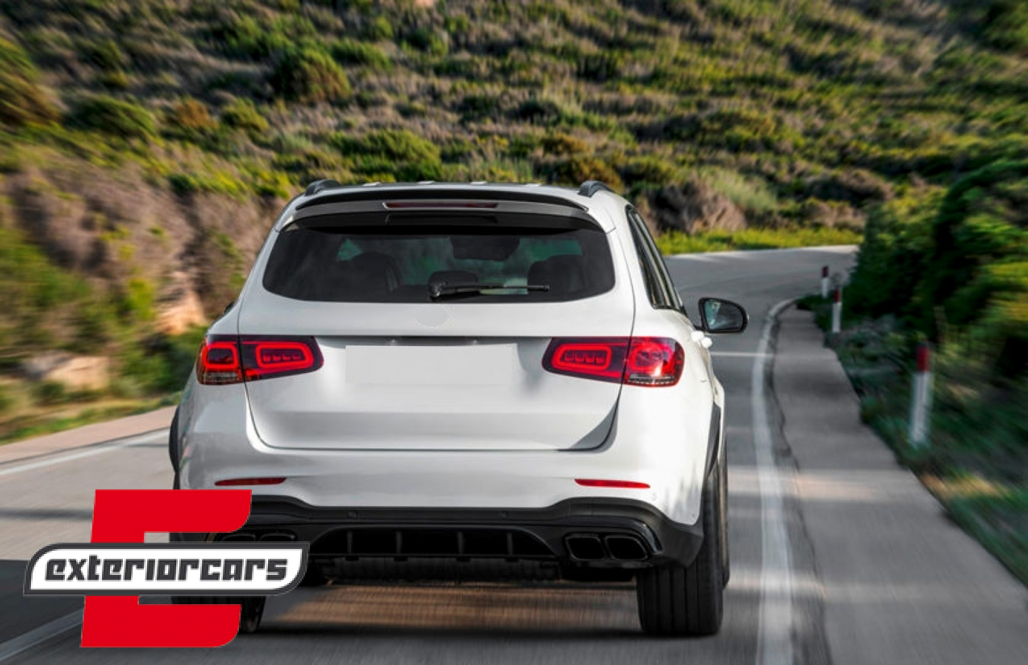 Difuzor zraka & nastavci auspuha GLC63 AMG dizajn Night paket / Mercedes GLC SUV X253 Facelift (2020-2022) - Slika 15
