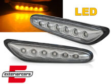 Bočni žmigavci LED (chrome) / BMW 1er E81 E82 E87 E88 (2004-2013) 3er E46 (2001-2005) E90 E91 E92 E93 (2004-2012) 5er E60 E61 (2003-2010)