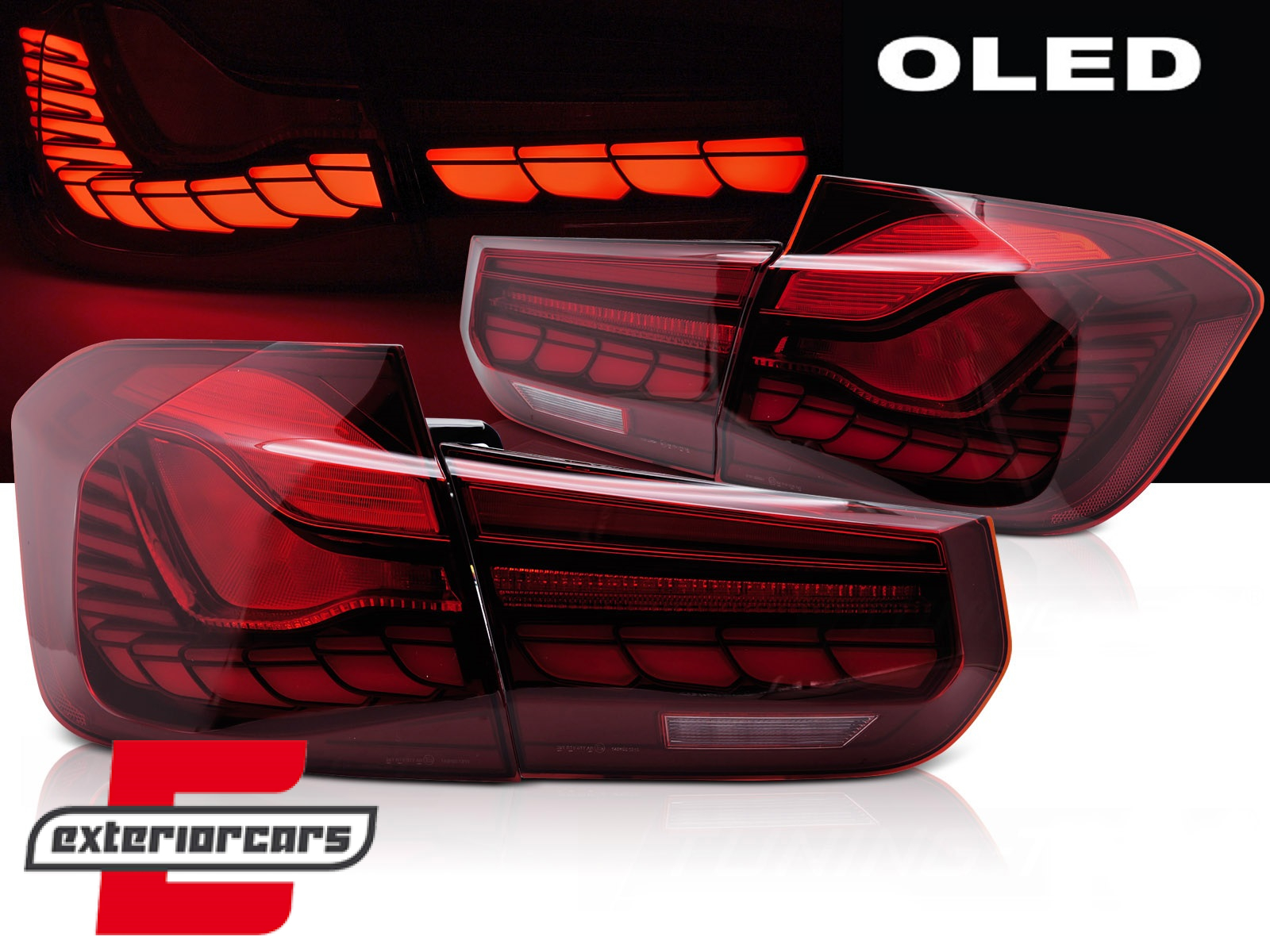 OLED stražnja svjetla SEQ žmigavci (crvena) / BMW serije 3 F30 F35 F80 (2011-2019)