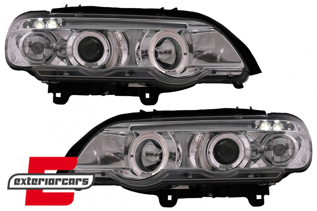 Prednja svjetla Angel Eyes (chrome) / BMW X5 E53 (1999-2003) - Slika 2