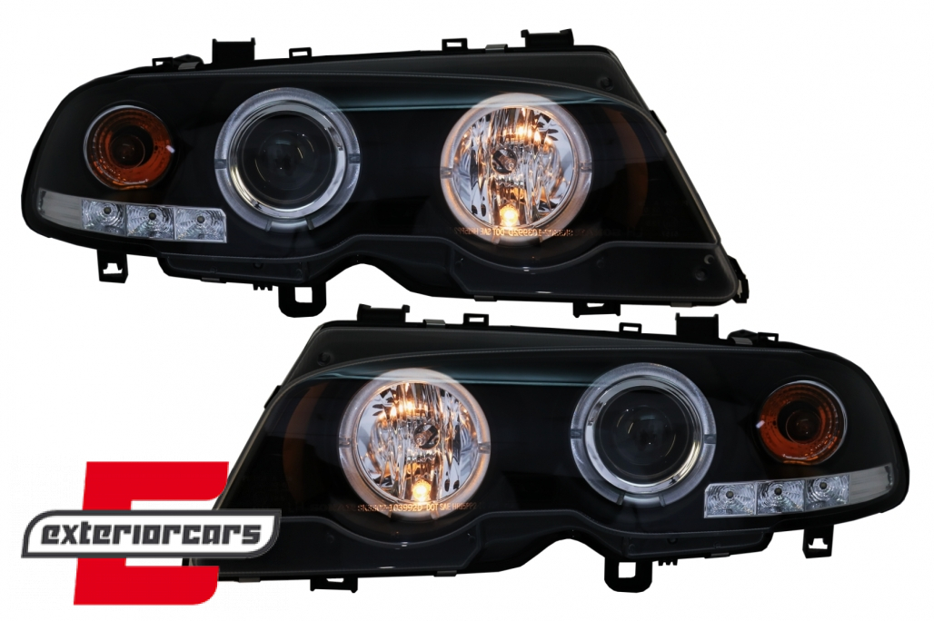 Prednja svjetla Angel Eyes (crna) / BMW serije 3 E46 Coupe Cabrio (04.1999-03.2003) - Slika 5