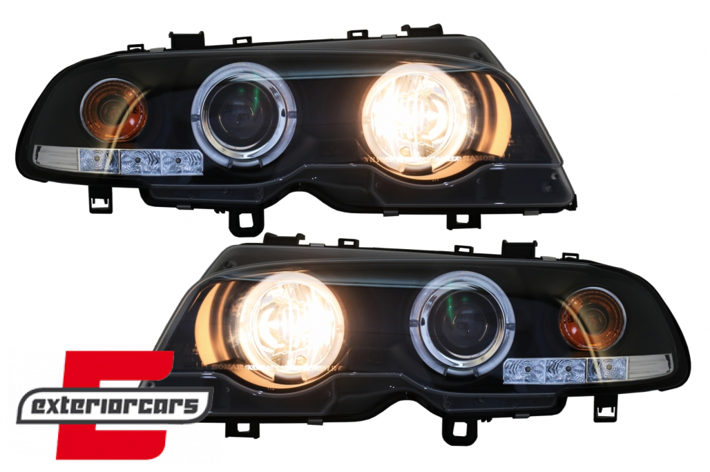 Prednja svjetla Angel Eyes (crna) / BMW serije 3 E46 Coupe Cabrio (04.1999-03.2003) - Slika 6