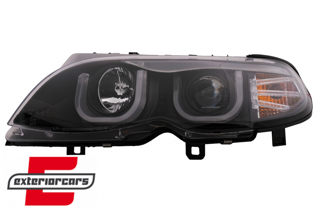 Prednja svjetla 3D Angel Eyes (crna) / BMW serije 3 E46 Facelift limuzina karavan (2001-2005) - Slika 12