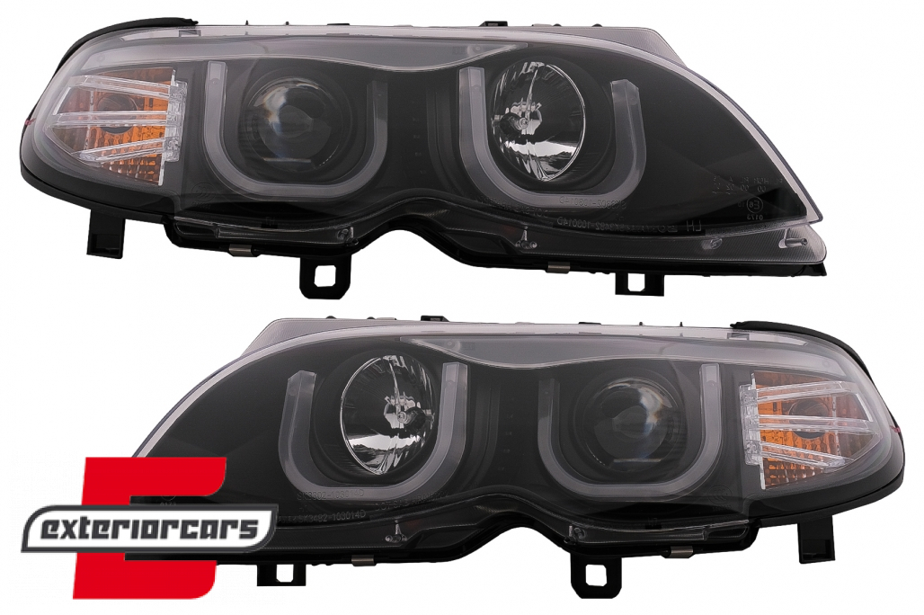 Prednja svjetla 3D Angel Eyes (crna) / BMW serije 3 E46 Facelift limuzina karavan (2001-2005) - Slika 13