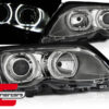 Prednja svjetla LED Angel Eyes (chrome) / BMW serije 3 E46 Facelift limuzina karavan (2001-2005)