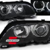 Prednja svjetla LED Angel Eyes (crna) / BMW serije 3 E46 Facelift limuzina karavan (2001-2005)