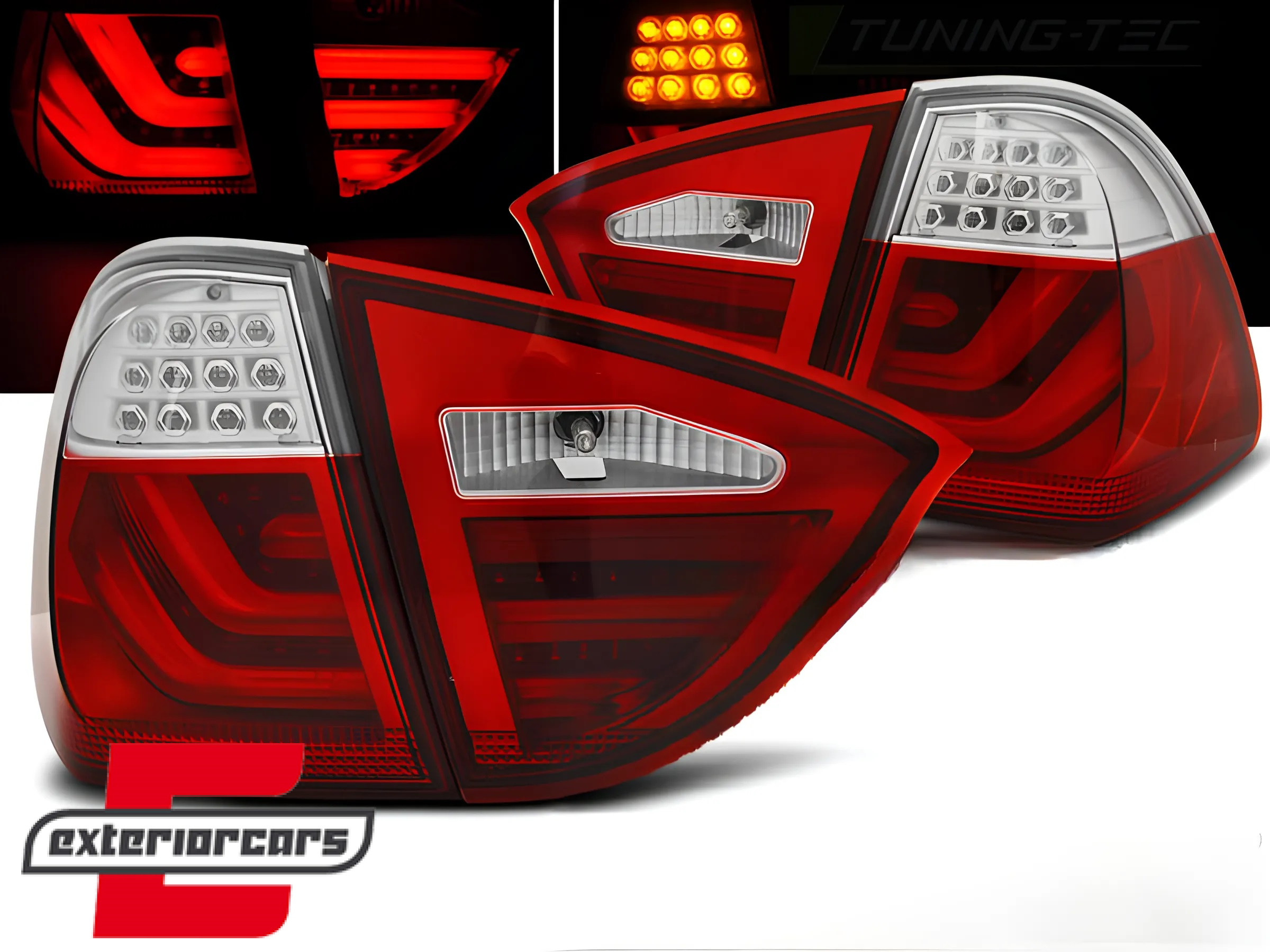 LED stražnja svjetla LedBar (crvena/kristal) BMW serije 3 E91 karavan (2005-2008)