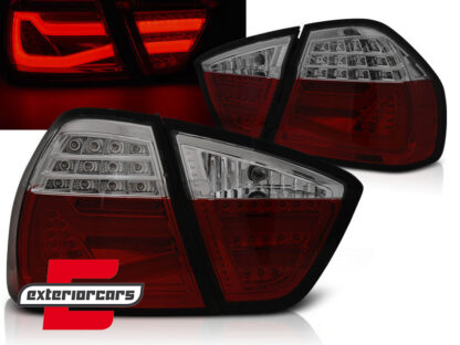 LED stražnja svjetla LightBar F30 LCI dizajn (crvena/smoke) / BMW serije 3 E90 limuzina (2005-2008)