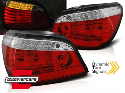 LED stražnja svjetla SEQ žmigavci (crvena/kristal) / BMW serije 5 E60 (2003-03.2007) limuzina