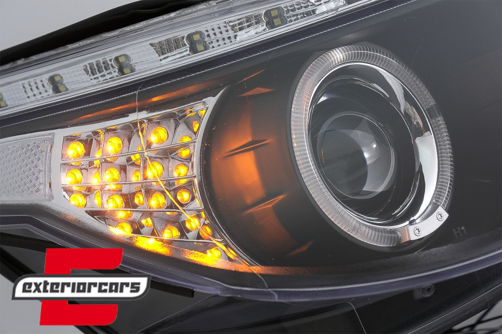 Prednja svjetla Angel Eyes LED žmigavci (crna) / BMW serije 5 E60 E61 (2003-2007) - Slika 14