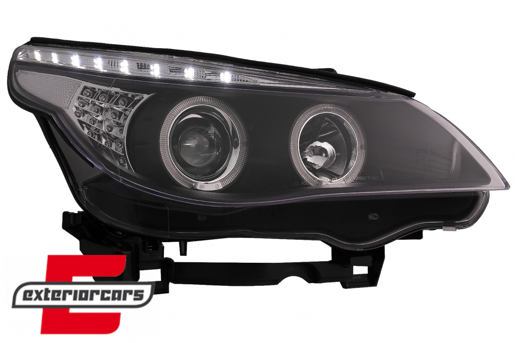 Prednja svjetla Angel Eyes LED žmigavci (crna) / BMW serije 5 E60 E61 (2003-2007) - Slika 15