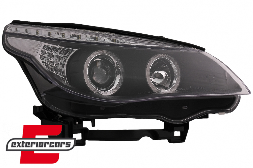 Prednja svjetla Angel Eyes LED žmigavci (crna) / BMW serije 5 E60 E61 (2003-2007) - Slika 18