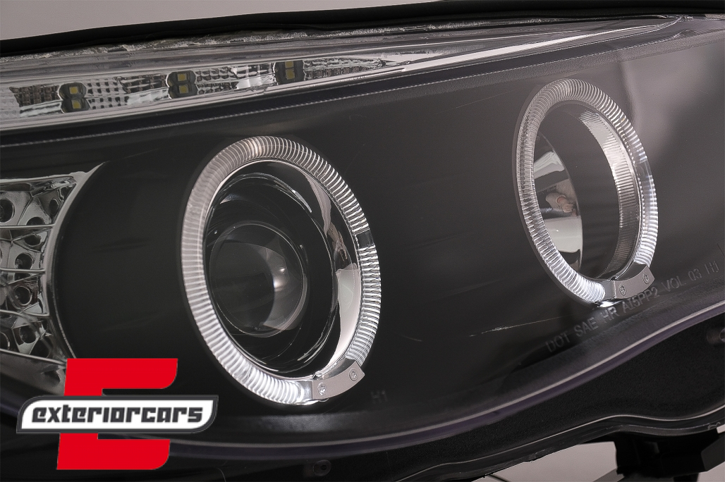 Prednja svjetla Angel Eyes LED žmigavci (crna) / BMW serije 5 E60 E61 (2003-2007) - Slika 3