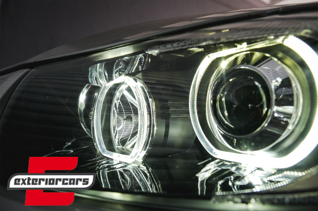 Prednja svjetla LED Angel Eyes (crna) / BMW serije 3 E90 limuzina E91 karavan (03.2005-2011) - Slika 11