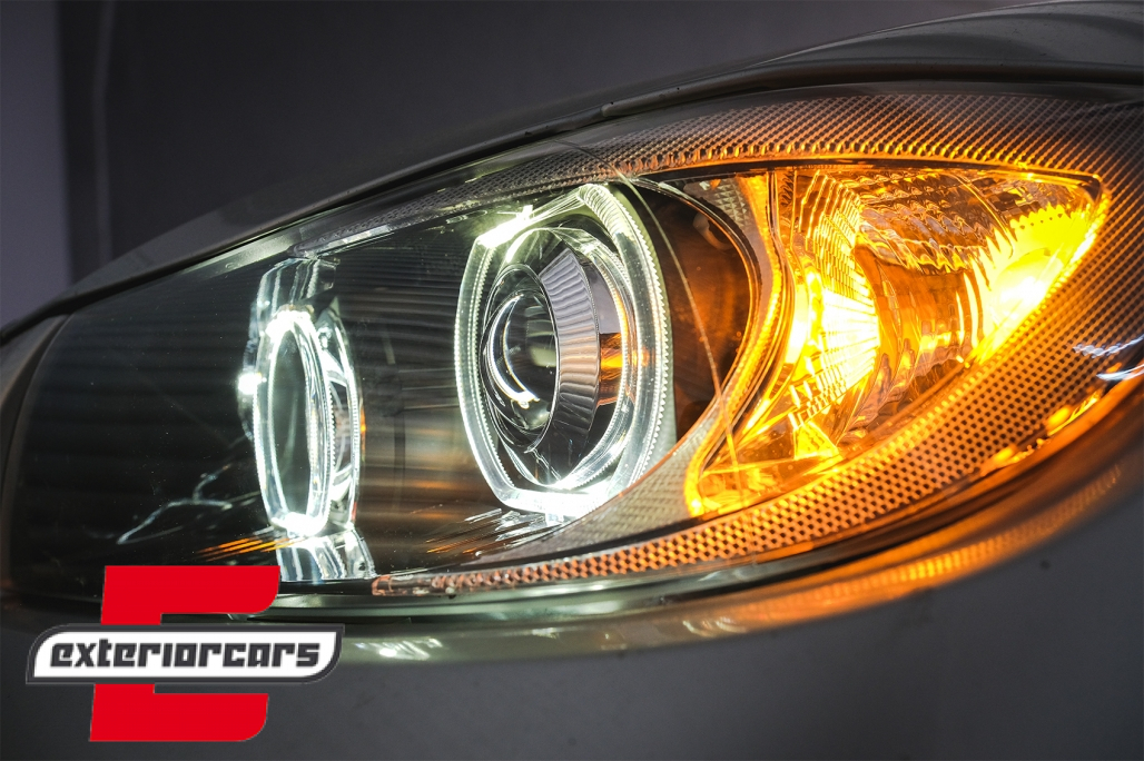 Prednja svjetla LED Angel Eyes (crna) / BMW serije 3 E90 limuzina E91 karavan (03.2005-2011) - Slika 13