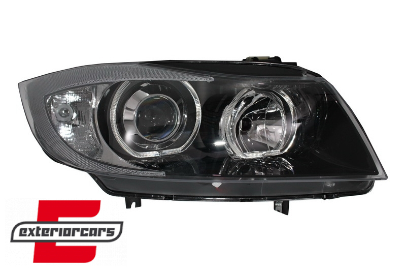 Prednja svjetla LED Angel Eyes (crna) / BMW serije 3 E90 limuzina E91 karavan (03.2005-2011) - Slika 2