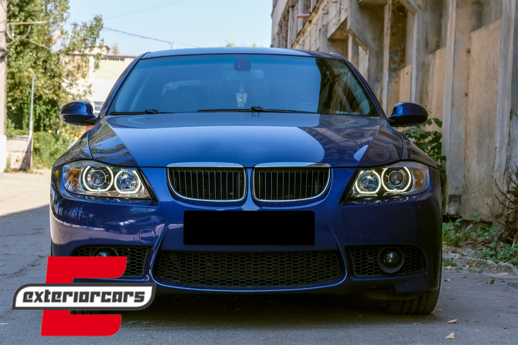 Prednja svjetla LED Angel Eyes (crna) / BMW serije 3 E90 limuzina E91 karavan (03.2005-2011) - Slika 27