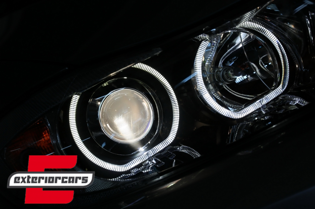 Prednja svjetla LED Angel Eyes (crna) / BMW serije 3 E90 limuzina E91 karavan (03.2005-2011) - Slika 6