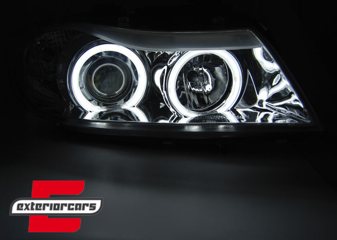 Prednja svjetla CCFL Angel Eyes (chrome) / BMW serije 3 E90 limuzina E91 karavan (03.2005-08.2008) - Slika 2