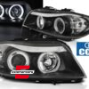 Prednja svjetla CCFL Angel Eyes (crna) / BMW serije 3 E90 limuzina E91 karavan (03.2005-08.2008)