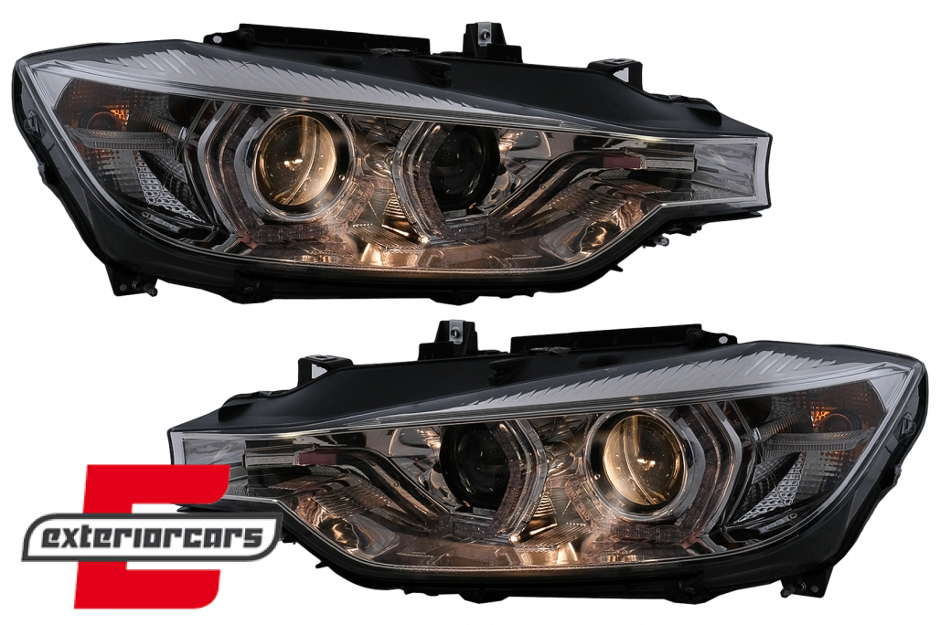 Prednja svjetla Angel Eyes LED DRL (chrome) / BMW serije 3 F30 F31 limuzina karavan (10.2011-05.2015) - Slika 14