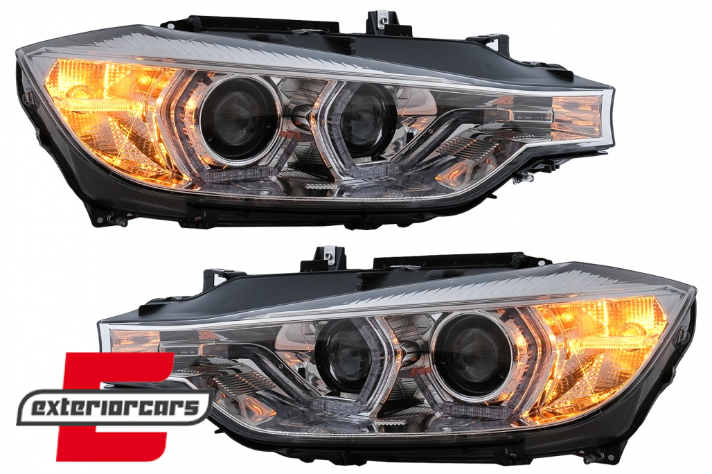 Prednja svjetla Angel Eyes LED DRL (chrome) / BMW serije 3 F30 F31 limuzina karavan (10.2011-05.2015) - Slika 17