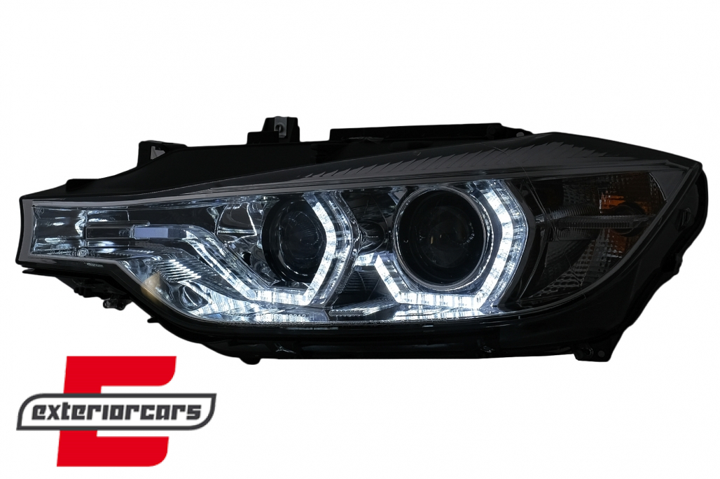 Prednja svjetla Angel Eyes LED DRL (chrome) / BMW serije 3 F30 F31 limuzina karavan (10.2011-05.2015) - Slika 5