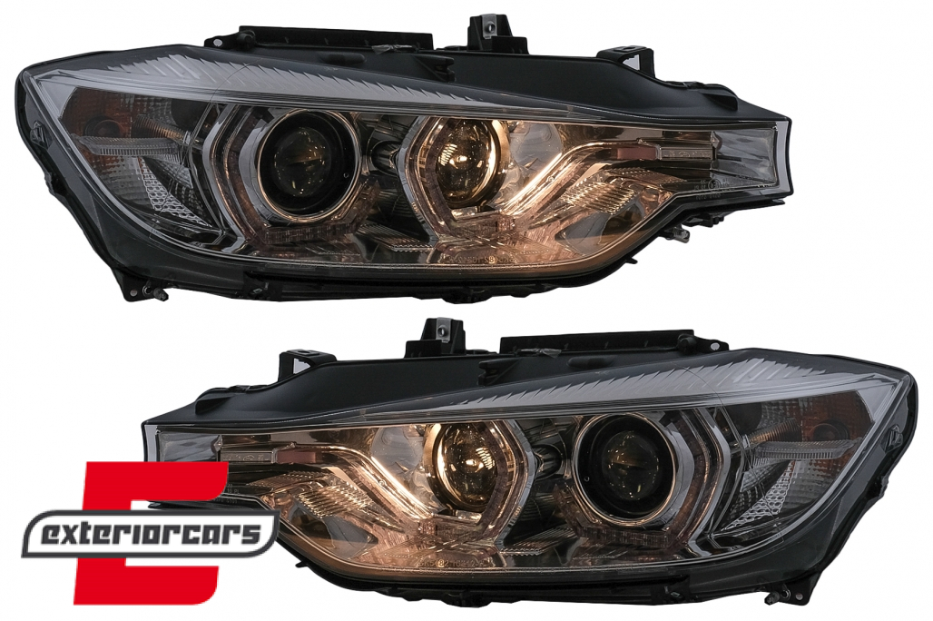 Prednja svjetla Angel Eyes LED DRL (chrome) / BMW serije 3 F30 F31 limuzina karavan (10.2011-05.2015) - Slika 10