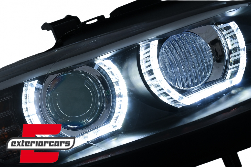 Prednja svjetla 3D LED Angel Eyes Xenon (crna) / BMW serije 3 E92 E93 (2006-2010) - Slika 4