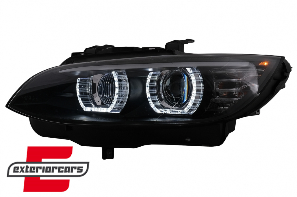 Prednja svjetla 3D LED Angel Eyes Xenon (crna) / BMW serije 3 E92 E93 (2006-2010) - Slika 3