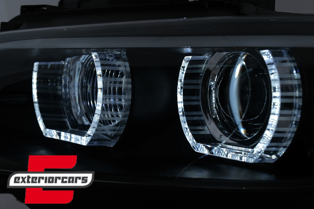 Prednja svjetla 3D LED Angel Eyes Xenon (crna) / BMW serije 3 E92 E93 (2006-2010) - Slika 4