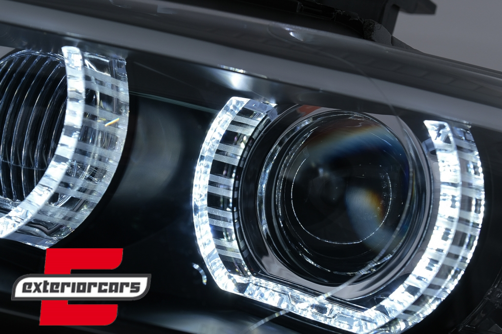 Prednja svjetla 3D LED Angel Eyes Xenon (crna) / BMW serije 3 E92 E93 (2006-2010) - Slika 7