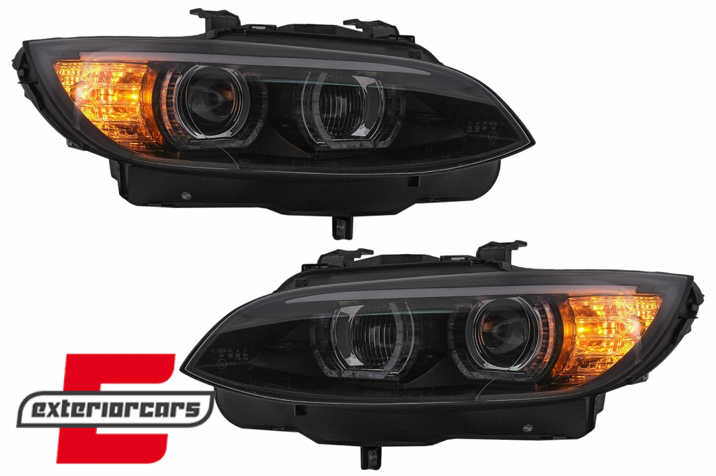 Prednja svjetla 3D LED Angel Eyes Xenon (crna) / BMW serije 3 E92 E93 (2006-2010) - Slika 10