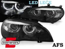 LED prednja svjetla 3D Angel Eyes LED DRL XENON (crna) / BMW X5 E70 (2007-2013)