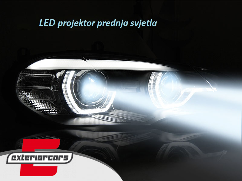 LED prednja svjetla 3D Angel Eyes LED DRL XENON (crna) / BMW X5 E70 (2007-2013) - Slika 2
