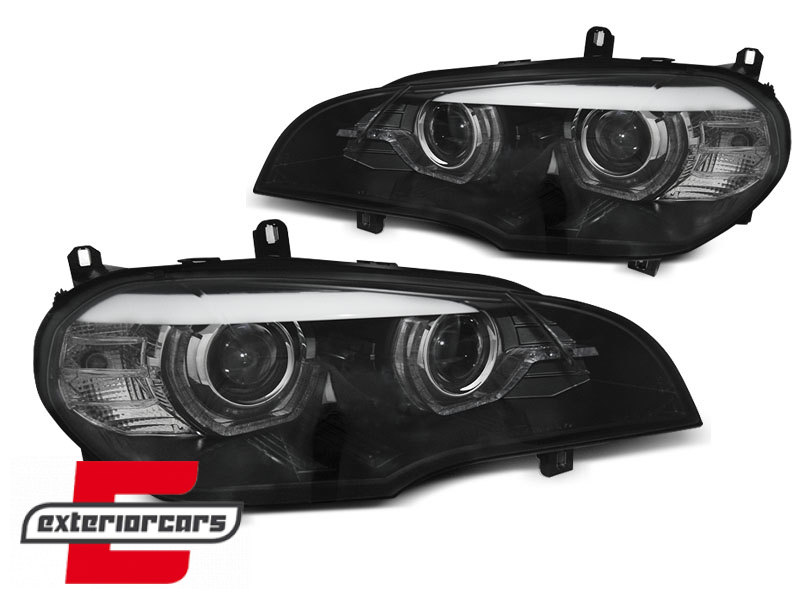LED prednja svjetla 3D Angel Eyes LED DRL XENON (crna) / BMW X5 E70 (2007-2013) - Slika 2